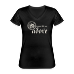 O Come Let Us Adore - Women's V-Neck T-Shirt - black