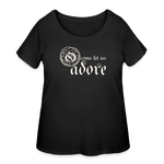 O Come Let Us Adore - Women’s Curvy T-Shirt - black