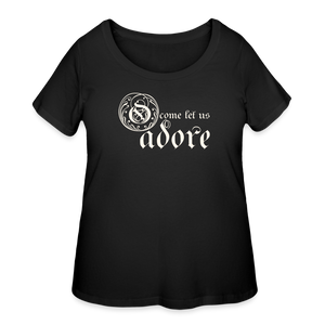 O Come Let Us Adore - Women’s Curvy T-Shirt - black