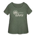 O Come Let Us Adore - Women’s Curvy T-Shirt - heather military green