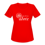 O Come Let Us Adore - Women's Moisture Wicking Performance T-Shirt - red