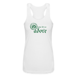 O Come Let Us Adore - Women’s Performance Racerback Tank Top - white
