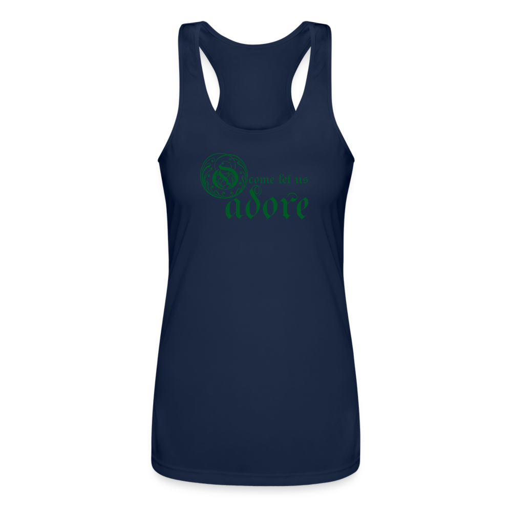 O Come Let Us Adore - Women’s Performance Racerback Tank Top - navy