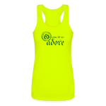 O Come Let Us Adore - Women’s Performance Racerback Tank Top - neon yellow