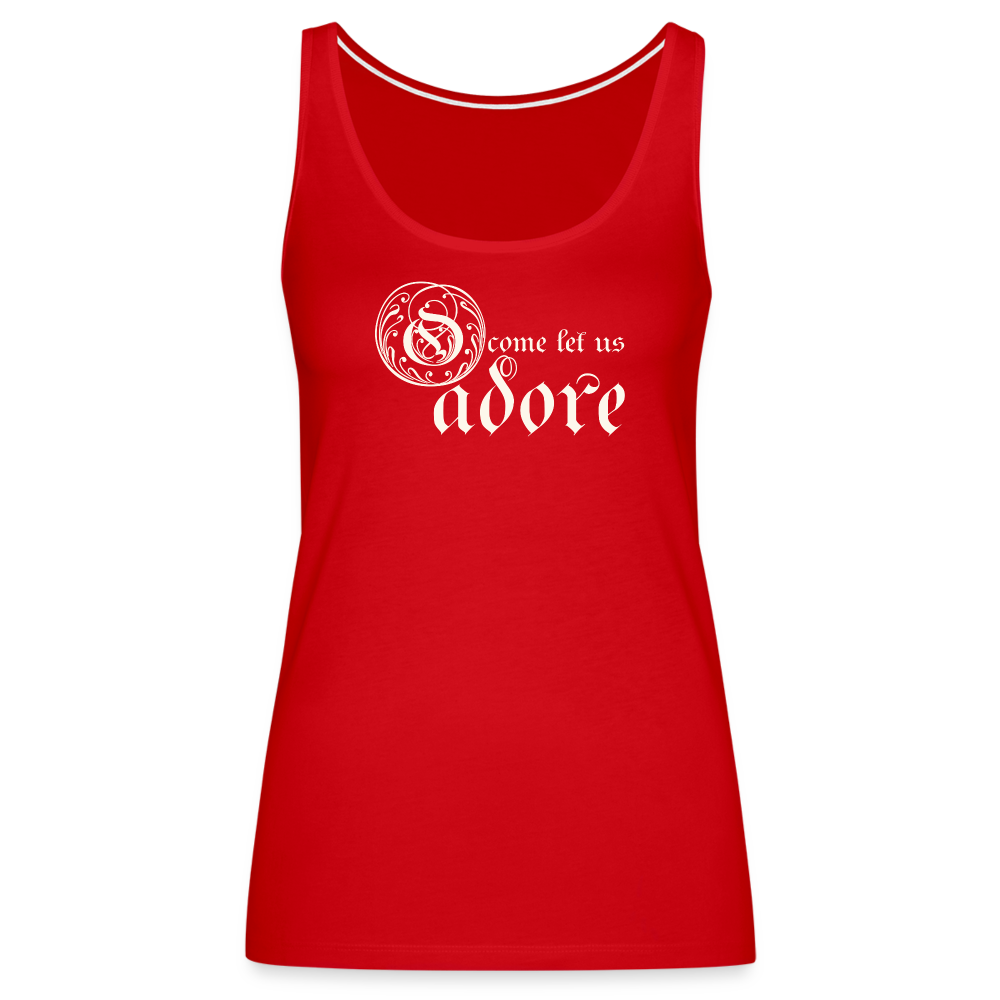 O Come Let Us Adore - Women’s Premium Tank Top - red