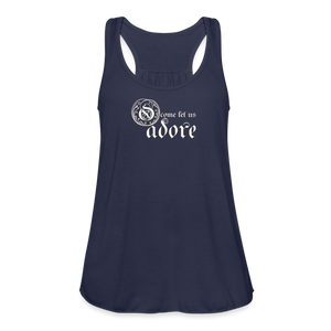 O Come Let Us Adore - Women's Flowy Tank Top - navy