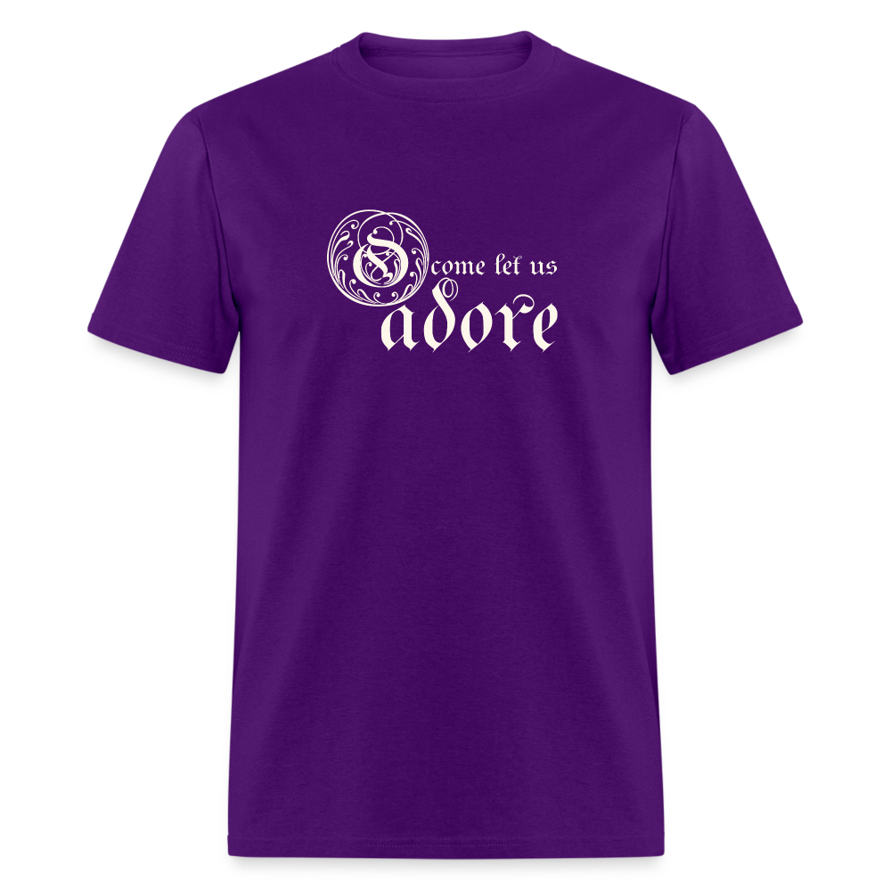 O Come Let Us Adore - Unisex Classic T-Shirt - purple