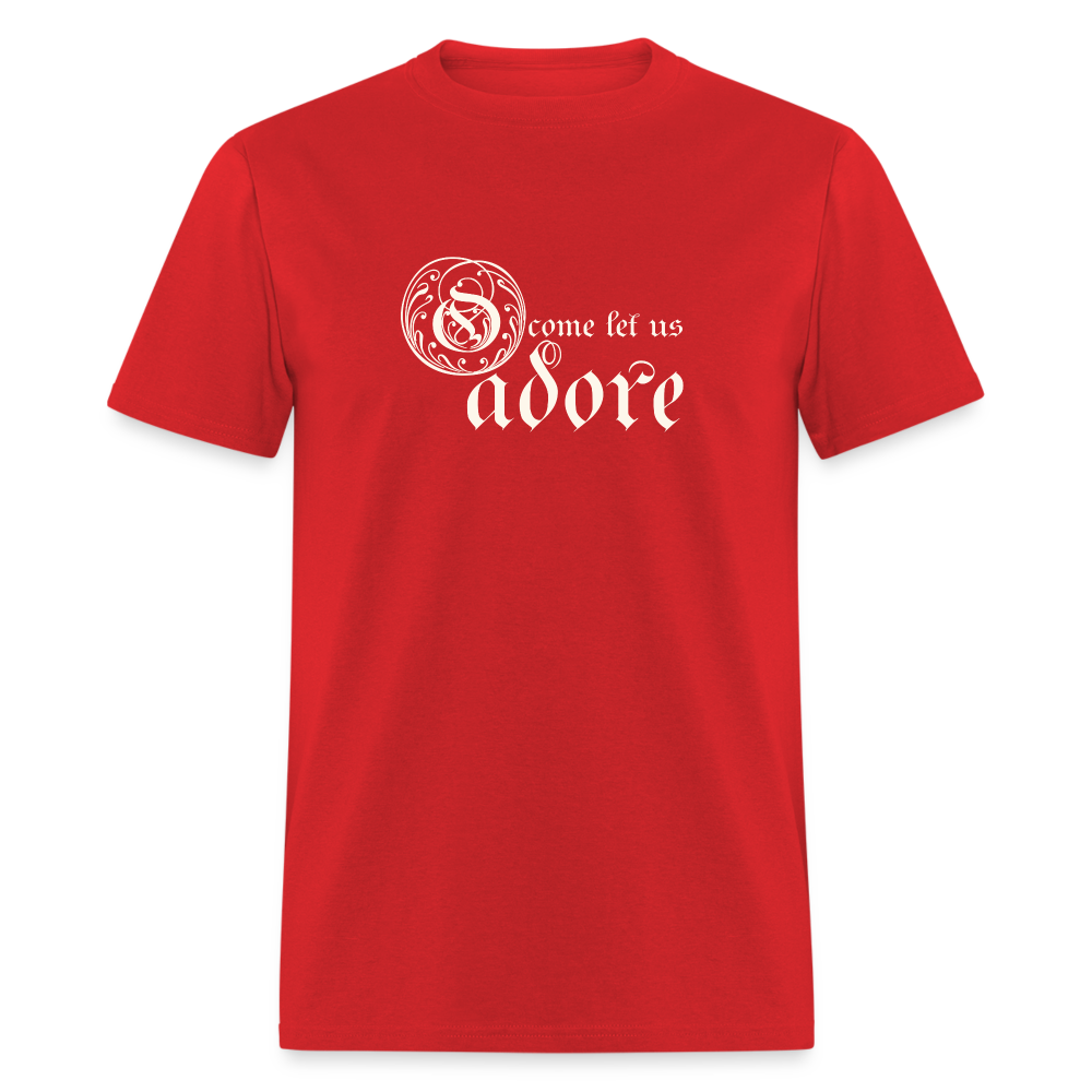 O Come Let Us Adore - Unisex Classic T-Shirt - red