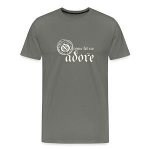 O Come Let Us Adore - Unisex Premium T-Shirt - asphalt gray