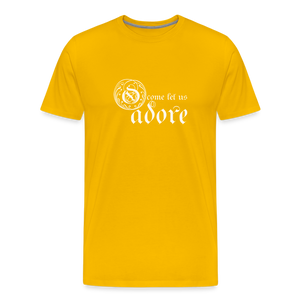 O Come Let Us Adore - Unisex Premium T-Shirt - sun yellow