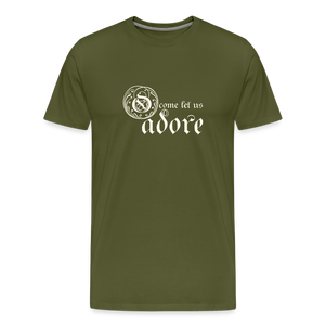 O Come Let Us Adore - Unisex Premium T-Shirt - olive green