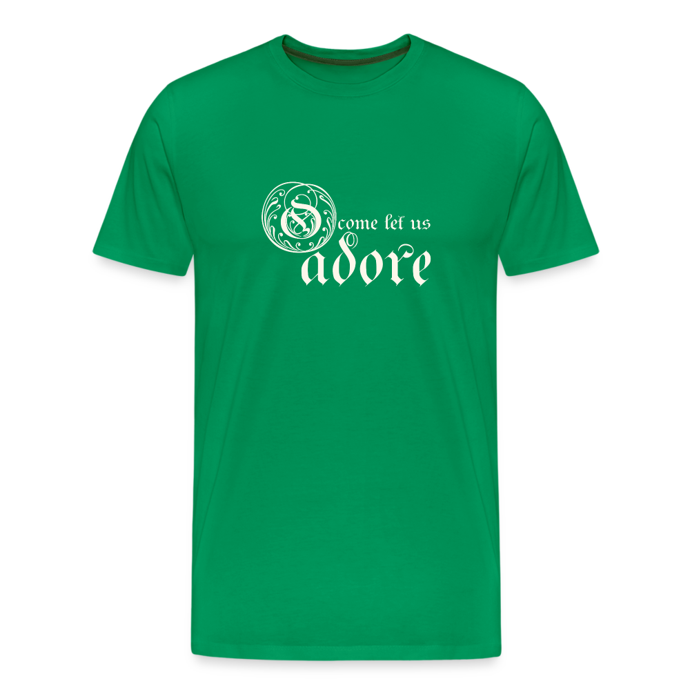 O Come Let Us Adore - Unisex Premium T-Shirt - kelly green