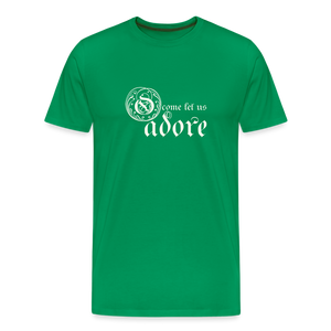 O Come Let Us Adore - Unisex Premium T-Shirt - kelly green