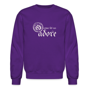 O Come Let Us Adore - Crewneck Sweatshirt - purple