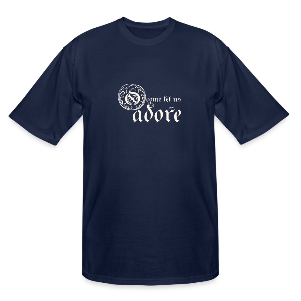 O Come Let Us Adore - Men's Tall T-Shirt - navy