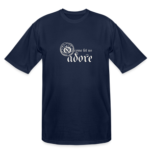 O Come Let Us Adore - Men's Tall T-Shirt - navy
